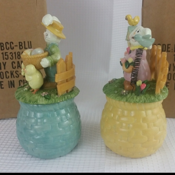 Easter Bunny Candle Crock - Yellow - Picture 4 of 7